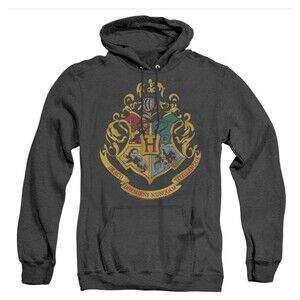 Harry Potter Hogwarts Crest hoodie gray heather Size Medium M